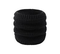 Pluto & Fox Scaldacollo Termico Unisex In Lana Uncinetto Con Borreguito Dentro Per Inverno Caldo Passamontagna Per Ciclismo Motociclismo, Nero , Taglia unica