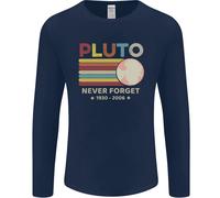 Pluto Non Dimenticare Spazio Astronomia Pianeta Uomo Manica Lunga T-Shirt