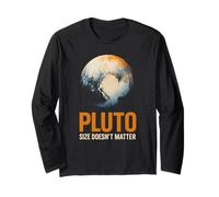 Pluto Size Doesn't Matter Astronomy Cool Uomo Maglia a Manica