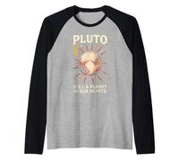 Plutone ancora un pianeta carino vintage sistema solare e spazio Maglia con Maniche Raglan