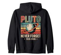 Plutone Never Forget 1930 2006 Retro Space Felpa con Cappuccio