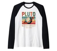 Plutone Never Forget 1930 2006 Retro Space Maglia con Maniche Raglan