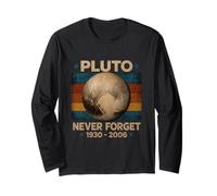 Plutone Non dimentica mai Divertente Pianeta Tributo Astronomia Maglia a Manica