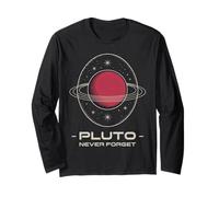 Plutone retrò Non Dimenticare mai Il Classico Pianeta Plutone Nostalgia Maglia a Manica
