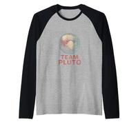 Plutone Team Retro Astronomia Bambini Pianeta Maglia con Maniche Raglan
