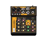 Pluuttiem 1 Set di Mixer Audio Mini4 Bluetooth 5.0 OTG Reverb 48V Scheda Audio per Trasmissione In Diretta Registrazione su PC Spina UE