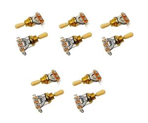 Pluuttiem Chitarra a 3 vie a scelta breve acquirente per il suono acquirente selezione Lp accessori per chitarra elettrica, e beige (un pacchetto di 10 pezzi)