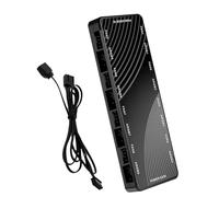 Pluuttiem Controller Luce Ventola Chassis 2 in 1 PWM + ARGB Hub Doppio Splitter A Vie Hub A 8 Porte