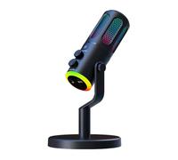 Pluuttiem Microfono da Gioco Professionale con Supporto RGB USB Microfono A Condensatore Cablato per PC Laptop Streaming Podcast Karaoke