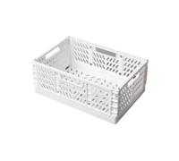 Pluuttiem Scatola Portaoggetti Pieghevole Cestino Utilità Contenitore Cosmetico Supporto da Tavolo Uso Domestico Scatola Portaoggetti da Scrivania Bianca