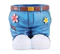 Pluuttiem Vasi per Piante da Interno, Gonna Jeans, Vasi da Fiori in Resina, in Resina, Stile Pastorale, Fioriera da Giardino per Interni Ed Esterni B