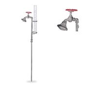 Pluviometro con rubinetto, decorativo, misuratore pioggia, 17 cm, con paletto