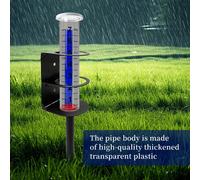 Pluviometro Con Supporto, Capacità 7 Pollici, Misuratore Di Pioggia Per Prato,