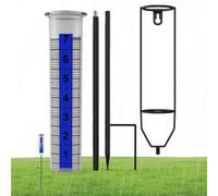 Pluviometro Da Giardino | Misuratore di Pioggia con Puntale per Giardino,Strumento Regolabile in Altezza per Misurare Acqua Piovana su Terrazzo e
