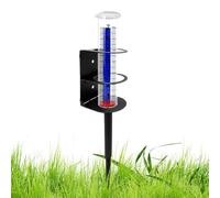 Pluviometro Per Esterni - Dispositivo Di Misurazione Meteorologica Di Precisione, A Cilindro Resistente Ai Raggi UV, Supporto Metallico Stabile | Strumento Accurato Per Misuratore Di Pioggia A
