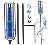 Pluviometro, Pluviometro da Esterno Resistente al Gelo con Altezza Regolabile e Strumento di Misurazione della Pioggia con Scala Chiara per Giardino, Cortile, Prato e Patio - Manometro da Esterno