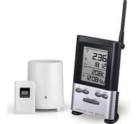 Pluviometro Wireless per Esterni con termometro, pluviometro Digitale per Esterni, Migliore valutazione con svuotamento Automatico e antigelo, accurato misuratore di Pioggia remoto, pluviometro