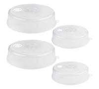 Pluvyze 4pcs Coperchio per Microonde Coperchio Microonde per Riscaldare Può Essere Utilizzato in Cucina da Riscaldare Il Cibo, Refrigerazione Del Frigorifero, Durevole Diametro 17 Cm E 23 Cm