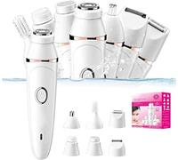 Pluxy Hair Removal for Face,Electric Facial Hair Remover,Face Epilator for Women Facial Hair, 7 in 1 Rechargeable Epilating and Cleansing Brush,Beauty Tools Kit for All Skin Types