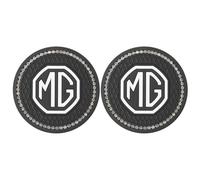 Pluysta 2 Pezzi Sottobicchieri Portabicchieri da Auto per MG ZS 2017 2018-2025 - Sottobicchiere Supporto per Bevande in Silicone Antiscivolo Interni Accessori,Black