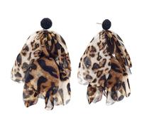 PLwelth Orecchini a cerchio da donna con leopardo, grandi orecchini a cerchio in oro, gioielli regalo per compleanno, Natale, calza della Befana, Zinco, Nessuna pietra preziosa