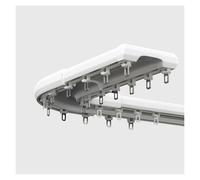 PLWUPE Scorrevole Binario per Tende Bastone per Tenda Pieghevole a Forma di L e U e S Binari Doppio per Tenda da Soffitto Divisoria con Angoli a 90° Asta per Tenda Doccia(Bianco,105cm/3.44ft)