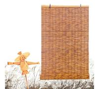 PLWUPE Tenda A Rullo in bambù Parasole Tende in bambù Marrone Tende in bambù per La Privacy, Tenda A Lamella per Pergolato Interno Esterno Patio, retrò(150 * 120cm)