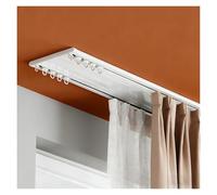 PLWUPE Ultrasottile Binario Doppio per Tende Invisibile Binario per Tende Silenzio da 70-630cm Binario A Soffitto per Tende per Appartamento Albergo, Divisori per Ambienti(Bianco,320cm(3 * 106cm))