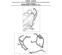 PLX3101 GIVI PORTAVALIGIE LATERALI V35/V37 SUZUKI DL 650 V-STROM 2011 2012 2013