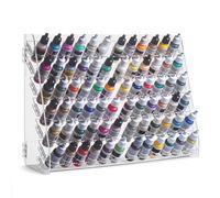Plydolex Vallejo - Organizer per pittura acrilica con 72 fori per set di pittura in miniatura, organizer per pittura acrilica a parete, organizer per bottiglie di vernice, 40 x 13 x 29,5 cm