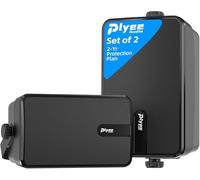 Plyee Audio Casse Bluetooth da Esterno, Casse da Parete Attive + Passive, Design Compat, Supporto Ingresso Aux, Adatte per Patio, Veranda, Garage, Confezione da 2 (MZ-650)