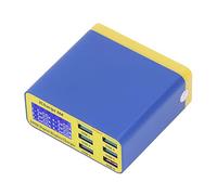Plyisty 6 Caricatore Rapido Porta Rapido Dissipazione del Calore Digitale Caricatore di Visualizzazione Digitale, USB Ad Ampio compatibilità per IOS, per l'organizzazione del Banco degli Uffici
