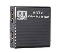 Plyisty 8K HD Multimedia Interfaccia Splitter 1 in 2 Out 8K 2.1 Splitter 1x2 Supporta 8K 60Hz 4K 120Hz 1080p 240Hz con Edid 3D per il Laptop Desktop Desktop Set Top Box