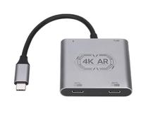Plyisty Adattatore per Occhiali da USB C a AR, Adattatore per Ricarica e Riproduzione con Ricarica Rapida 4K 60 Hz PD 100 W, per Occhiali XREAL Air AR XR Console di Gioco Smartphone
