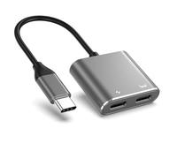 Plyisty Adattatore per Occhiali da USB C a AR, Ricarica PD da 100 W e Splitter Video 4K 60 Hz, Hub di Riproduzione e Ricarica per Steam Deck ROG Ally per XREAL Air 2 per RayNeo