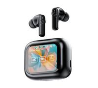 Plyisty Auricolari per Traduzione AI, Cuffie Ergonomiche Wireless Bluetooth 5.4 con Custodia di Ricarica Touch Screen a Colori 0,06 S Cuffie da Gioco con Cancellazione del Rumore a (BLACK)