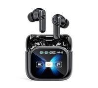 Plyisty Auricolari Senza Fili con Traduzione AI 5.4 con ANC/ENC Cancelling del Rumore e Custodia di Ricarica Touch Screen per Auricolari Sportivi con Chiamate Musicali (Black)