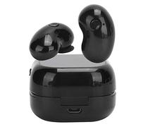 Plyisty Auricolari Wireless Bluetooth 5.1 S6 PLUS, Design Half con Display LED, Impermeabili IPX4, per Smartphone, Giochi a Bassa Latenza, Chiamate Chiare (BLACK)
