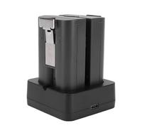 Plyisty Batteria Sostitutiva da 2 Pacchi da 6500 MAh per Ring Video Doorbell 1 2 3 4 3 Plus, Spotlight Cam e Stick Up Cam, Doppia Stazione di Ricarica con Indicatore di Stato LED Kit di