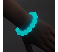 Plyisty Bracciale con Perline Fluorescenti Braccialetti con Pietre Luminose Porta Ricchezza e Fortuna Alla Famiglia per un Regalo Perfetto 3 Pezzi Stringa a Mano Prospera (Giallo Verde + Blu Verde +