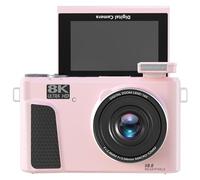 Plyisty Camera Digitale 88 MP con WiFi, AutoFocus e Flip Screen per Streaming Live, Filtri Creativi, Easy App Control (PINK)