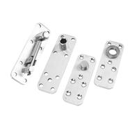 Plyisty Caradone a Porte in Acciaio Inossidabile Nascosto 360 ° Rotazione di Appuntamenti Pesanti per Porte in Legno, 600 Libbre con Kit di Cerniera Silenziosa