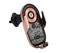 Plyisty Caricabatterie Wireless Per Auto, Supporto Con Caricabatterie E Supporto Per Telefono Con Fissaggio Automatico E Ricarica Rapida Da 15 W, La Ricarica Via Cavo Da 66 W