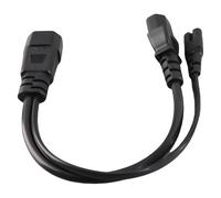 Plyisty Cavo di Alimentazione IEC320 C14 A C13 C7, 10 A 250 V, Lunghezza 32 Cm, Impermeabile, Rinforzo Monouso, Adatto per Macchine per Code un Barre, Scanner, Proiettiri