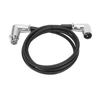 Plyisty Cavo Microfono Xlr Maschio A Femmina, Cavi Xlr Con Condutture Ofc Placecato Argento A 3 Pin, 1,5 M / 4,9 Piedi, Angolo Retto, Cavo Microfono per Luci, Miscelatore, ECC.