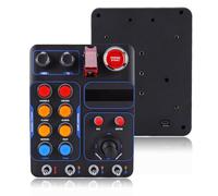 Plyisty CB1 Racing Button Box, Comando Di Guida Simulato Con 19 Pulsanti, 30 Opzioni Programmabili, Retroilluminazione RGB, Porta USB, Per PC 11 10 8 7