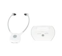 Plyisty Cuffie Uditive TV Wireless 2,4 GHz da 3,5 Mm AUX Clear Hifi Regolabile Amplificatore TV per anziani/Tablet PC (Plug UE (100-240 V))
