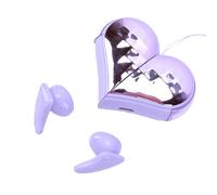 Plyisty Cuffie Wireless a Forma di Cuore, Bluetooth 5.4 con Custodia di Ricarica, Ricarica Rapida Type C, Leggere 4g, 5-6 Ore di Riproduzione per Donne (PURPLE)