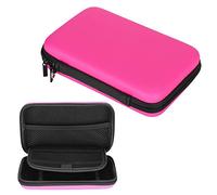 Plyisty Custodia da Viaggio Rigida in EVA da 2 Pezzi per 3DS LL/XL/3DS e Accessori, Borsa Protettiva Antiurto con 8 Slot per Schede di Gioco, Antigraffio (PINK)