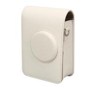 Plyisty Custodia per Fotocamera Istantanea, Custodia retrò in Pelle PU per Polaroid Mini EVO, Custodia Protettiva con Tracolla Regolabile Rimovibile (WHITE)